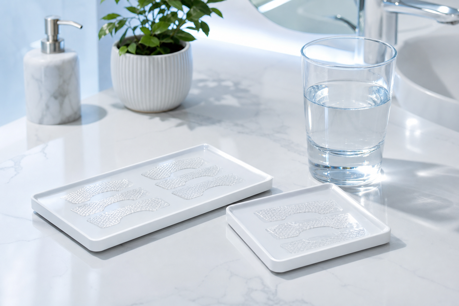 Flera whitening strips utan generisk förpackning